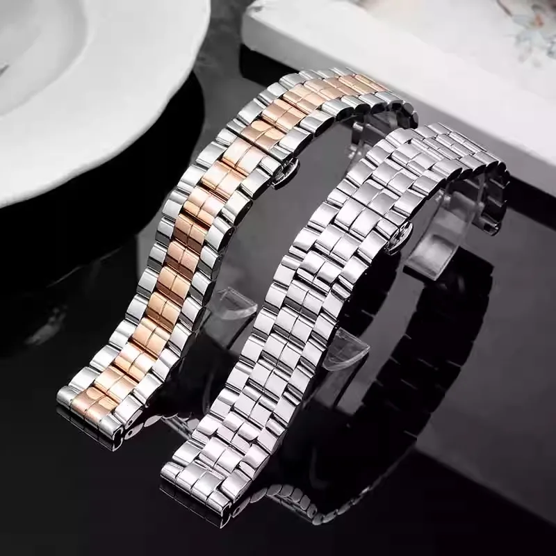 

For Chopard Happy Diamond watch with steel strap for women Chopin Happy Sport rose gold stainless steel bracelet 15mm 18mm