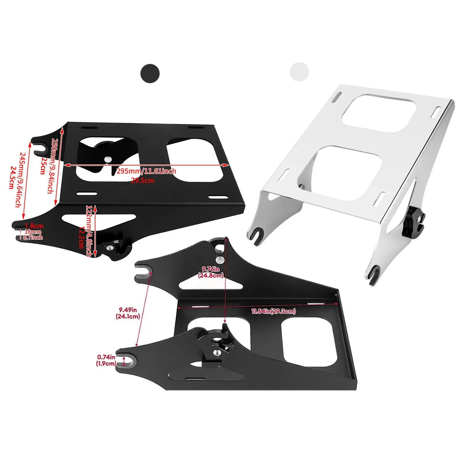 حامل حقيبة أمتعة أسود قابل للفصل، قوي، تخزين إضافي، مناسب للاستخدام، رف خلفي أنيق للركاب