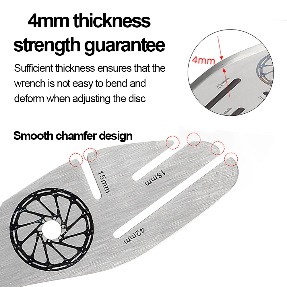 VXM Bicycle Tool Disc Brake Rotor Alignment Truing Tools MTB Flattening Correction Wrench Stainless Steel Bike Repair Tool