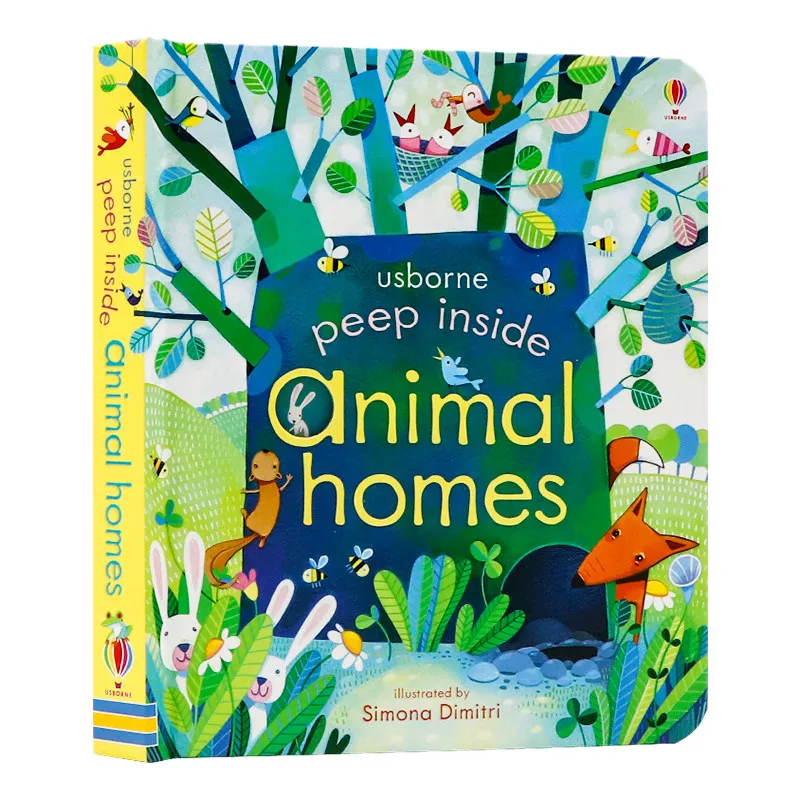 Usborne Peep inside Animal Homes 3D Stereoscopic English Educational Picture Book Beginner Level Learning English