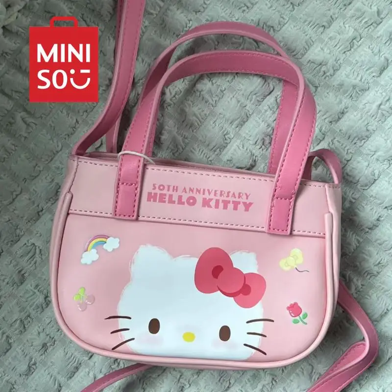 

New Kawaii Anime Sanrio Hellokitty Handheld Bag Crossbody Bag Y2K Girl Heart 50Th Anniversary Kt Cat Bag Gifts for Girls Toys