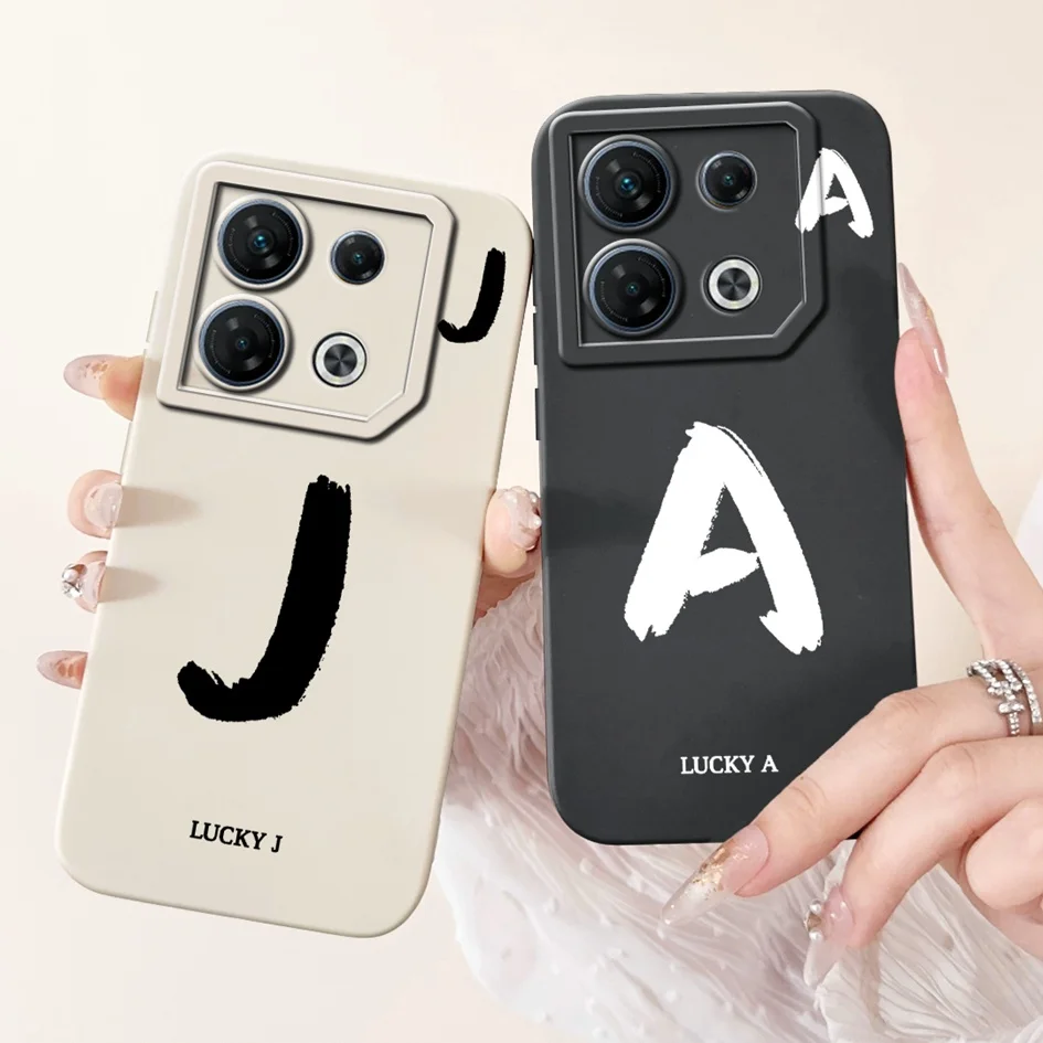 

Чехол для Infinix GT 10 Pro с милыми буквами Lucky, мягкий силиконовый противоударный чехол из ТПУ для Infinix GT10 Pro X6739, задняя крышка, новинка