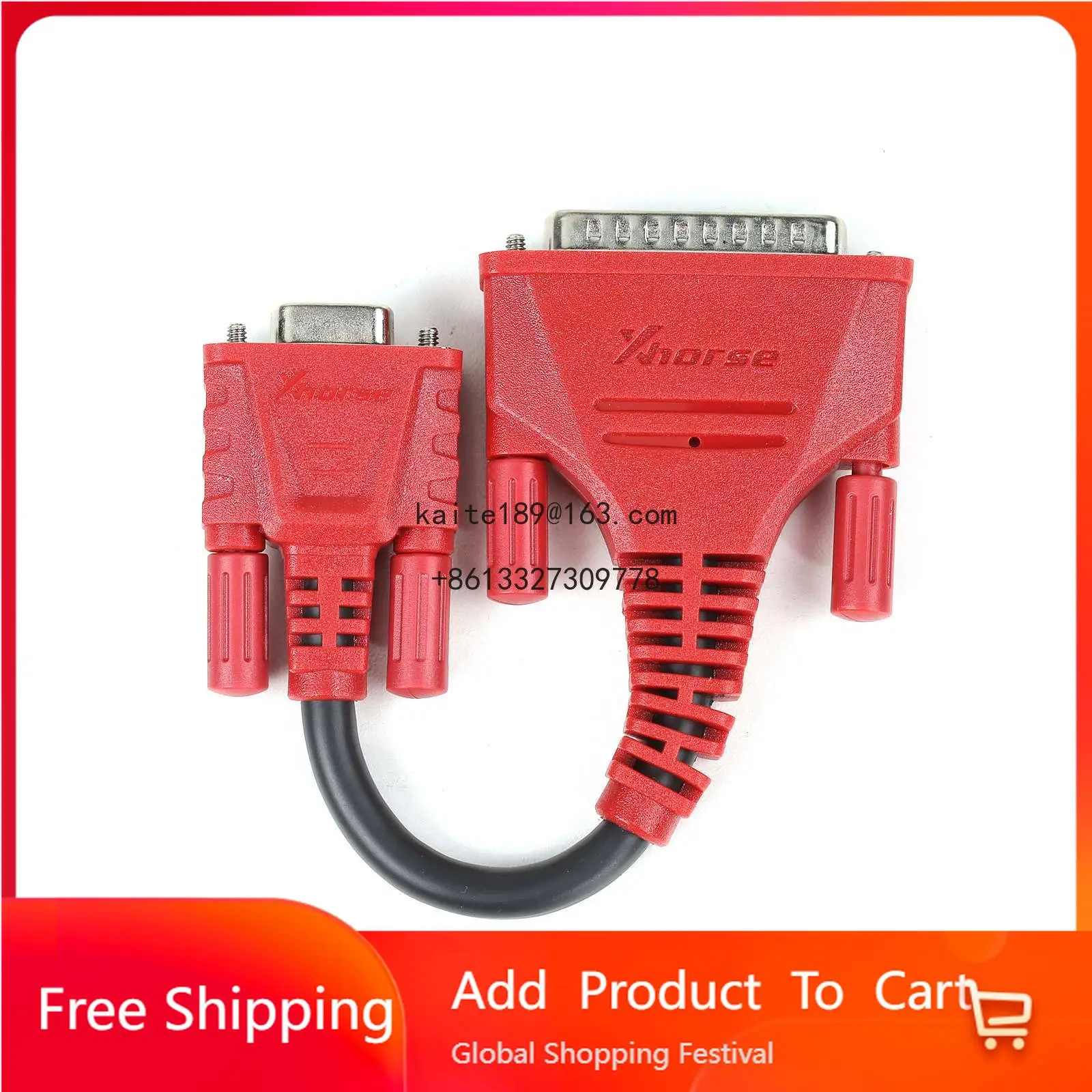 

DB25 DB15 Conector Cable Work with VVDI Prog and Solder-free Adapters