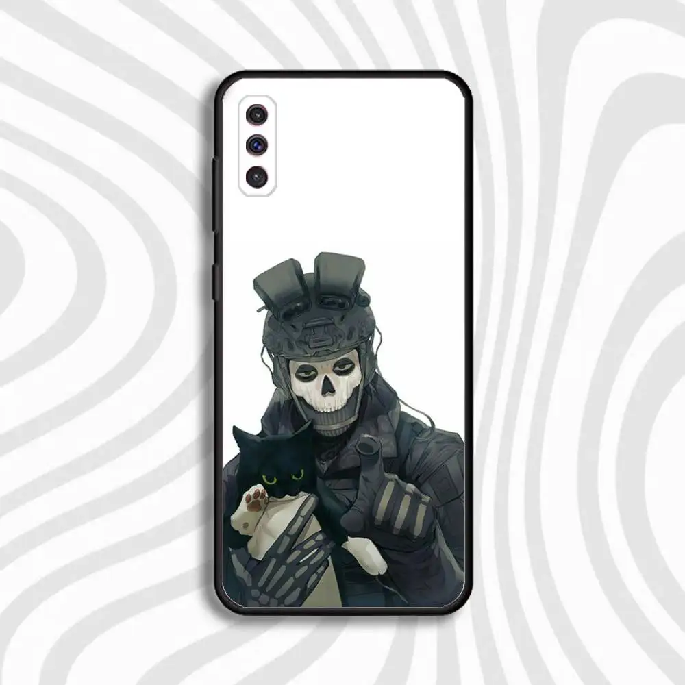حافظة هاتف Ghosts C-Call of D-Duty لهاتف Samsung S 25,24,23,22,30,21,10,9,Ultra,Plus,Lite,FE,4,5G حافظة سوداء ناعمة