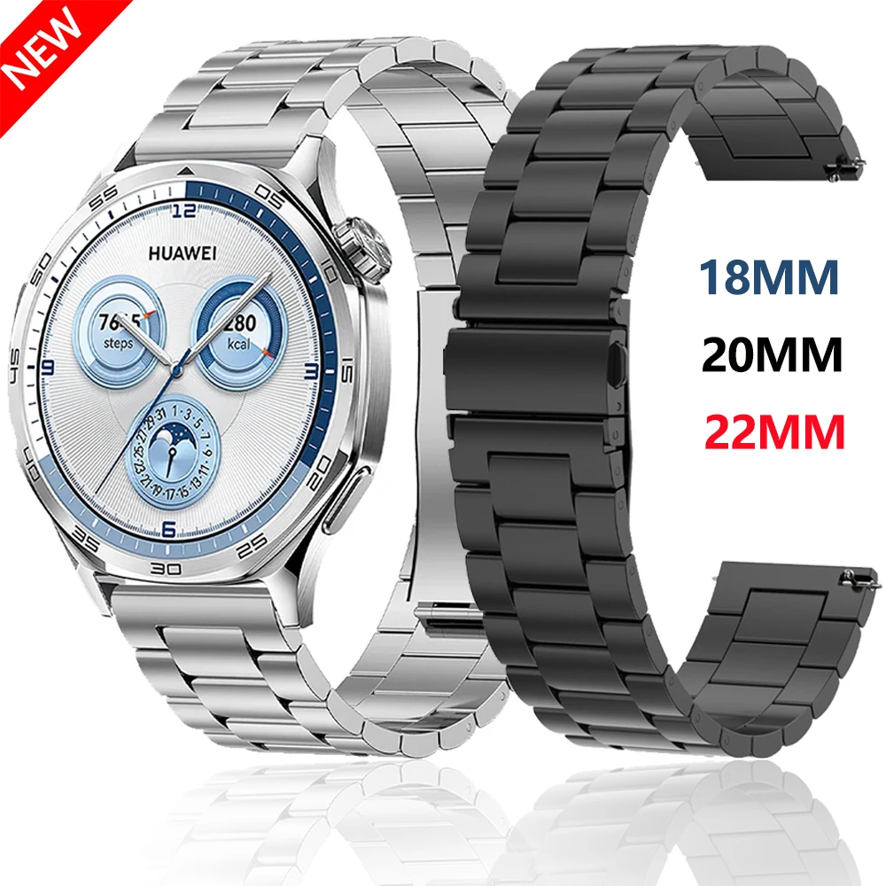 

18mm 20mm 22mm Metal Strap for Huawei Watch GT5 GT4 41mm 46mm/GT5 Pro 42mm Stainless steel band for Huawei Watch 4 Pro/GT3 Belt