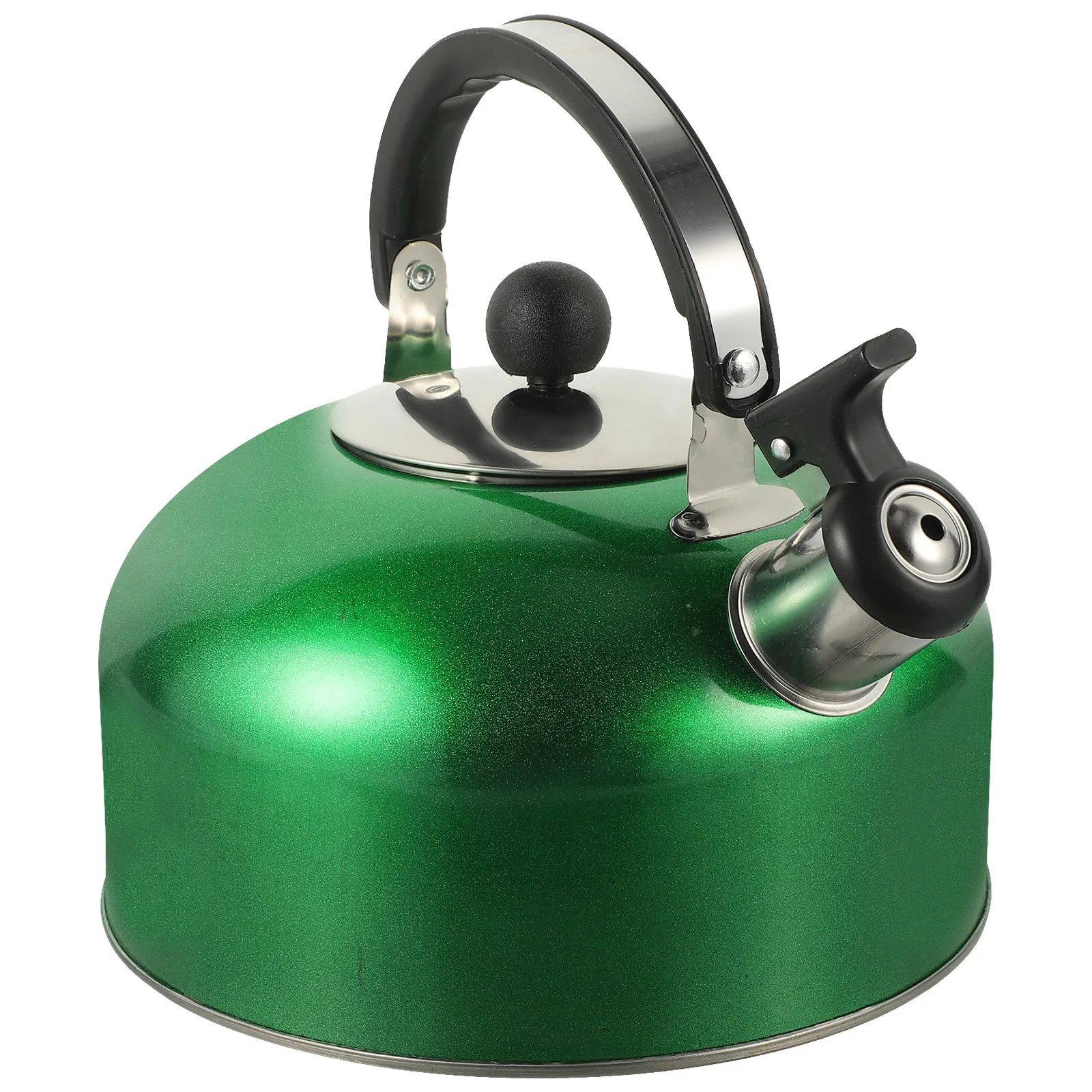 

Stainless Steel Kettle Tea Whistling Pot Spherical Design Handle Boiling Water Stovetop Induction Cooker Gas Stove