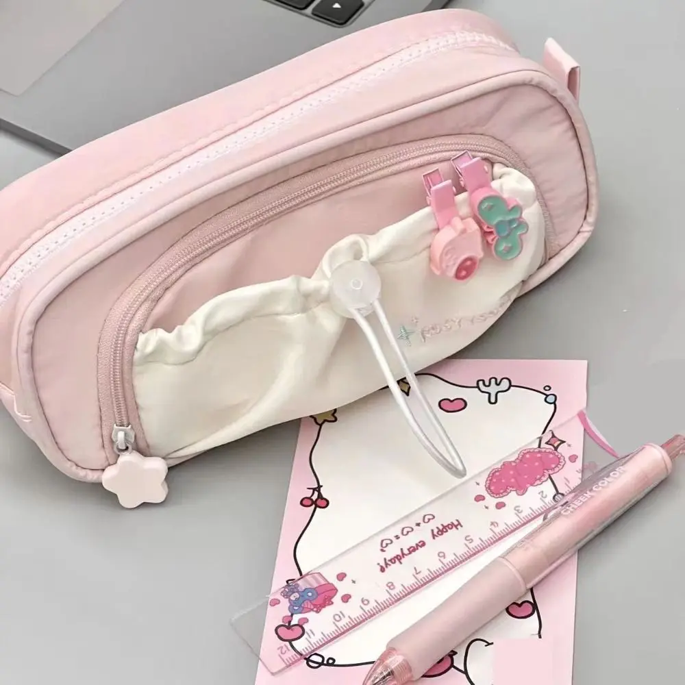 Fashion Multi Layered Pencil Case Portable Stationery Organizer Multi-function Pen Pouch Large-capacity Stationery Storage Bag