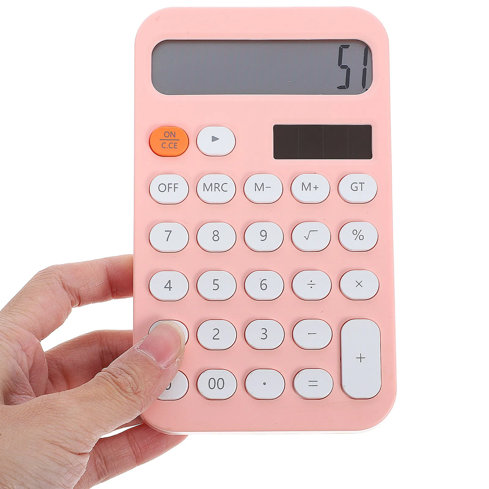Portable ABS Desktop Calculator with Large Display Battery Powered Basic Calculator for Students Office Home Use Simple Digital