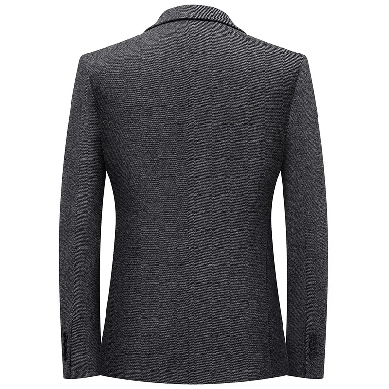 السترة الجديدة للرجال موضة الأعمال في الهواء الطلق مأدبة الصوف سميكة تنوعا فستان استضافة الزفاف ، الممثل شهم سترة غير رسمية #2