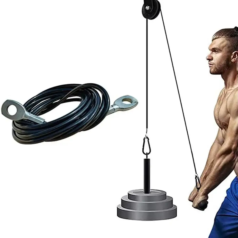 Cable superfuerte para gimnasio en casa, Cable de extensión de 5mm, 1/1, 8/2, 5/3, 5 metros, cuerda de elevación, polea de acero para Fitness, H6M4