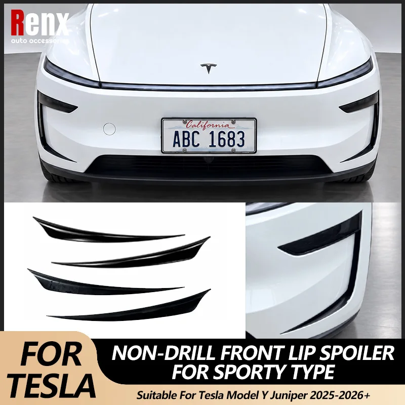 For Tesla Model Y Juniper 2025-2026+ YL Front Lip Spoiler Sport Type Fog Light Modification Kit Model Y Juniper accessories