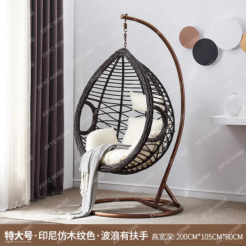 

rattan chair rocking hanging blue swing household lazy hammock indoor balcony leisure cradle chair