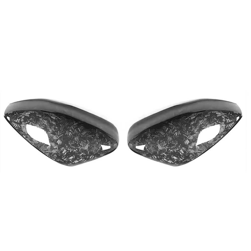 Replacement Rearview Side Mirror Covers Cap For 14-18 Volkswagen VW Polo 14-20 Up Forged Carbon Fiber Shell