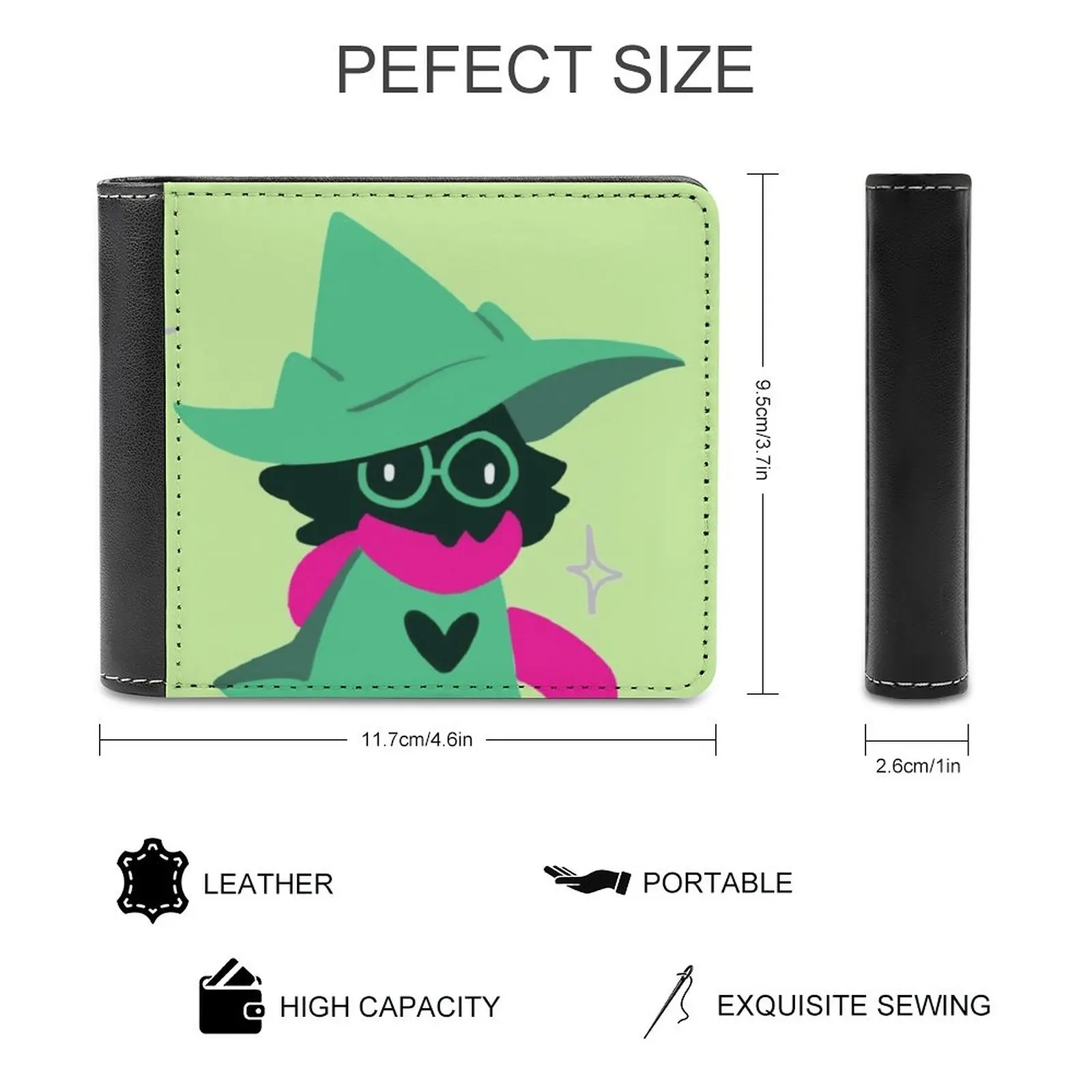 Deltarune Ralsei Men'S Wallet Leisure Travel Lightweight Portable Wallets Short Style Male Purse Toby Fox Deltarune Undertale