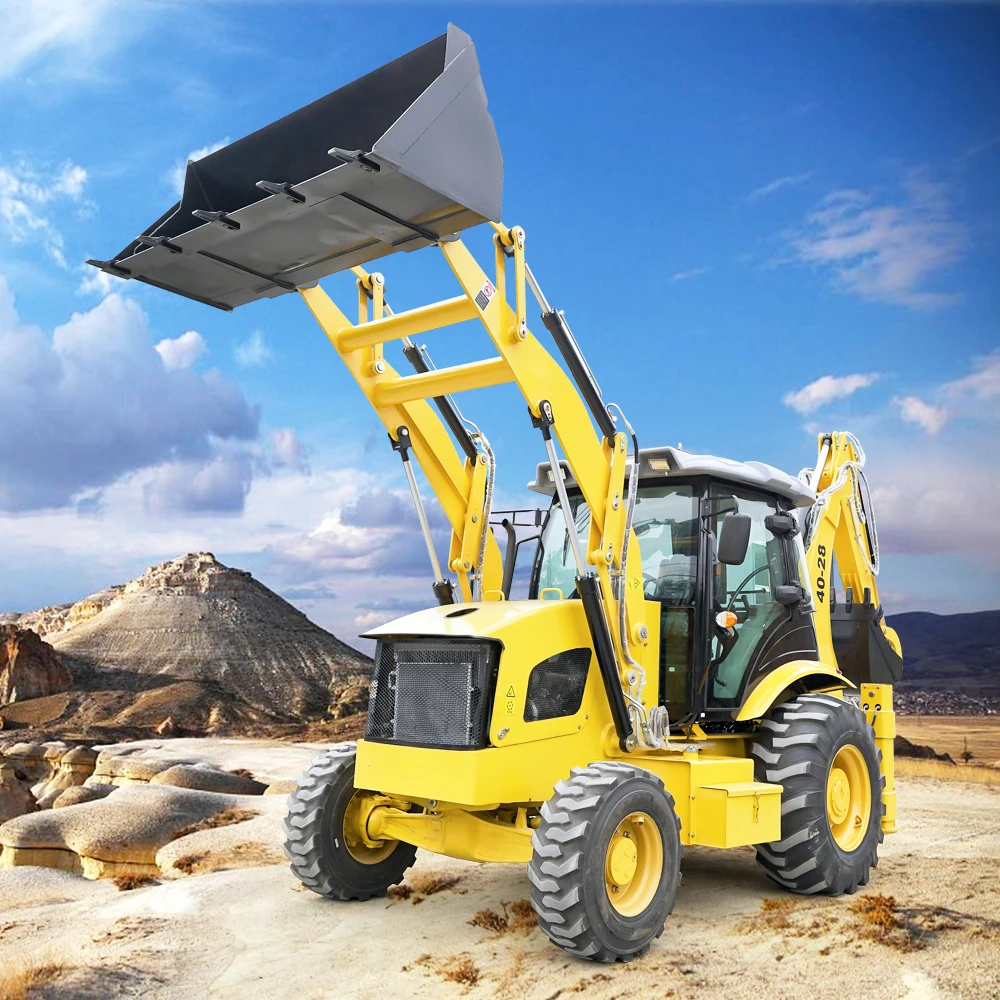 china new tractor with backhoe and front loader 4x4 4WD mini loader backhoe Support customization