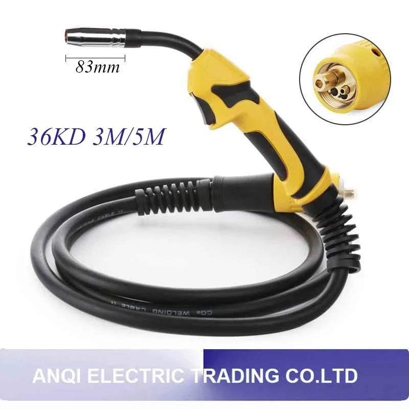 36KD MIG Torch Professional 320A Welding Torch MIG MAG Welding Gun 3M/5M Air-cooled Euro Connector for MIG MAG Welding Machine