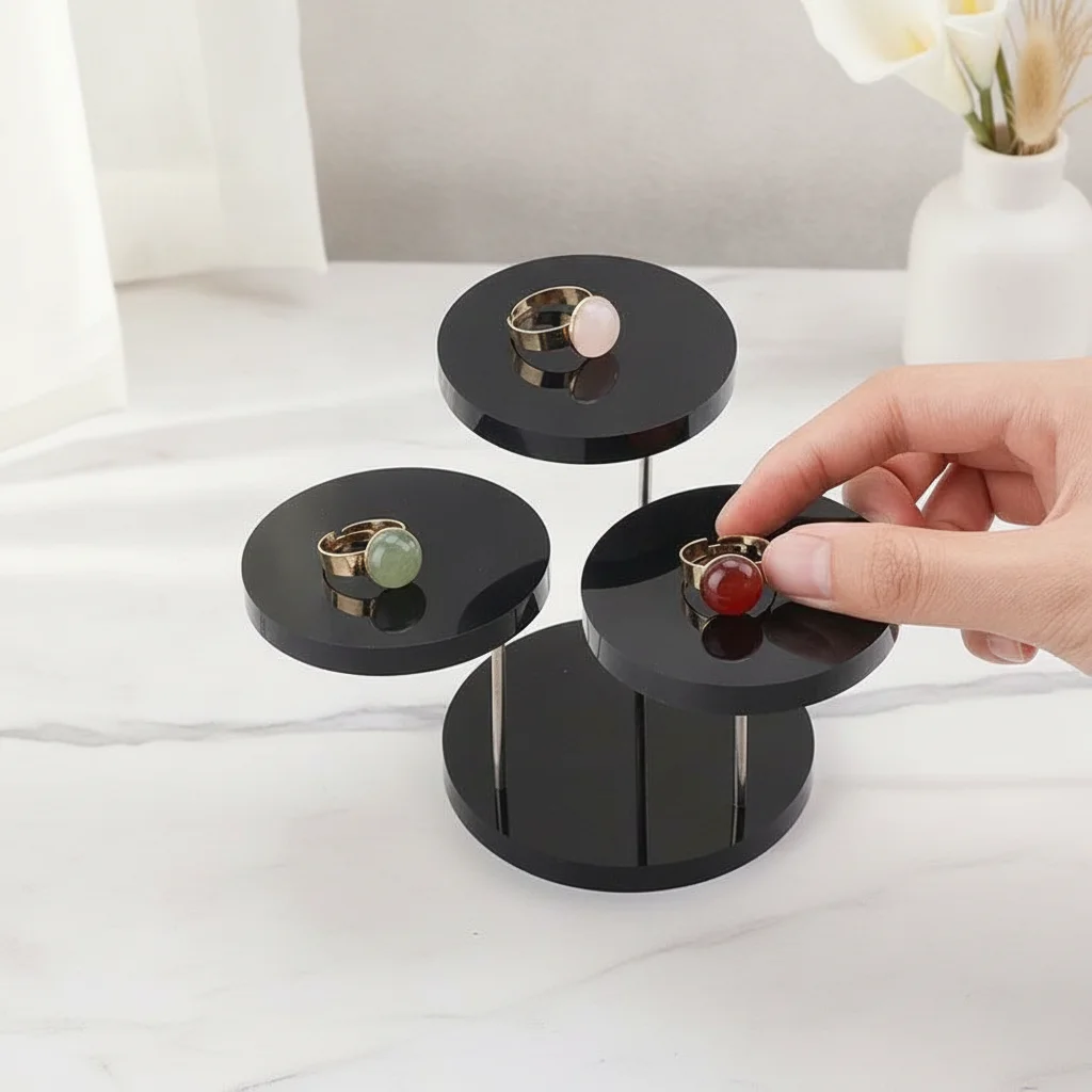 3 Layers Selling Fashion Temperament High-grade Sense of Acrylic Jewelry Display Stand/Multi-layer Round Cake and Dessert Rack
