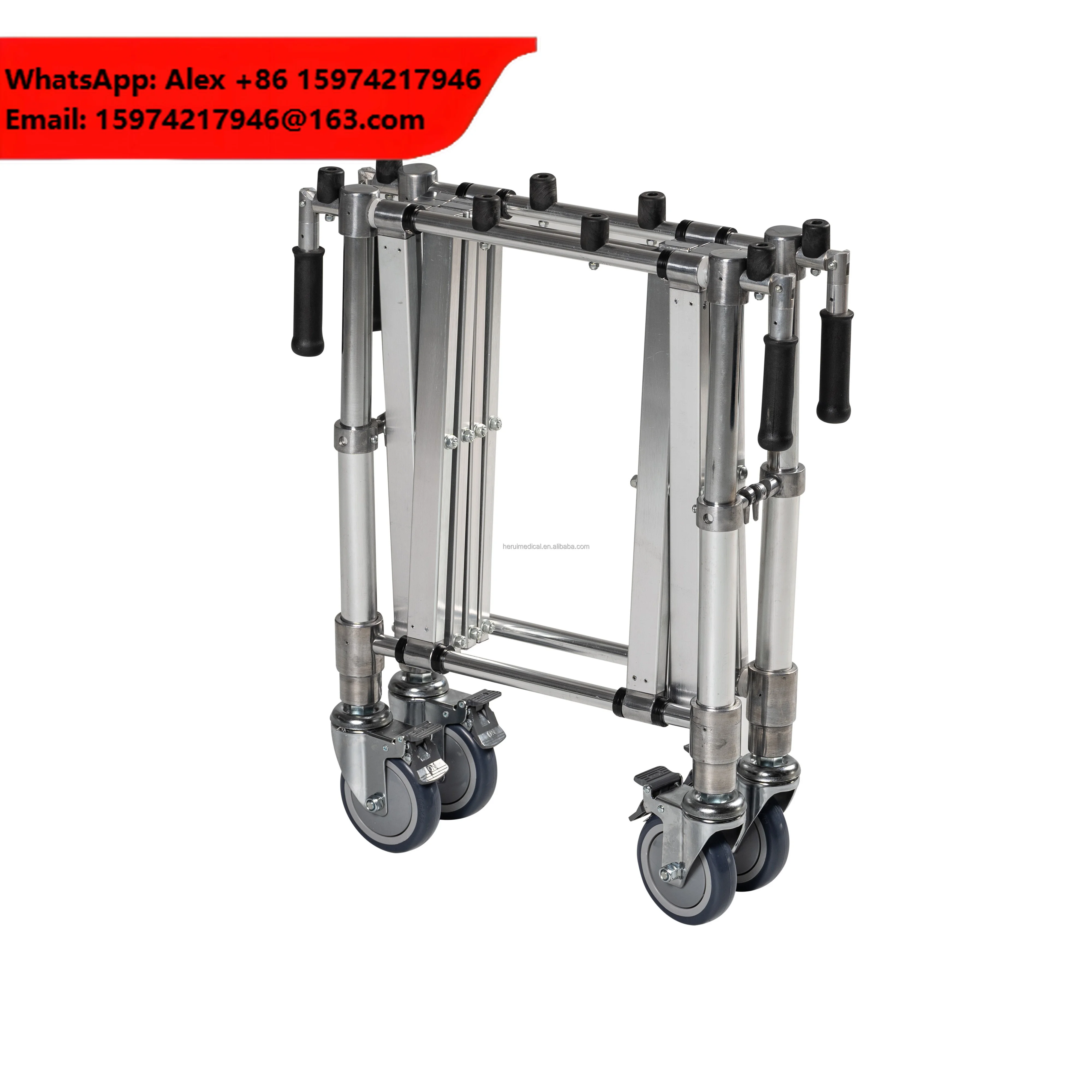 High Quality Manual First-Aid Device Funeral Casket Coffin Trolley Folding Transportation Church Truck For Sale