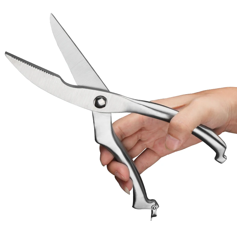 واجب الفولاذ المقاوم للصدأ الدواجن المقصات ل العظام الدجاج اللحوم الأسماك المأكولات البحرية قسط الربيع تحميل الغذاء مقص مقصات مطبخ أدوات