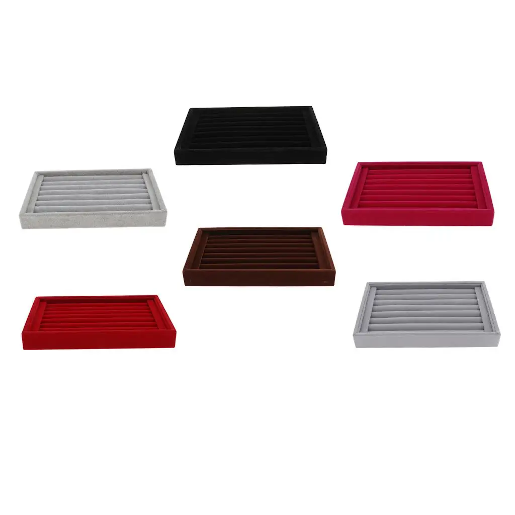 

Velvet Jewelry Organizer Ring Display Tray Storage Box for Jewelry Packaging Showcase for Small Business