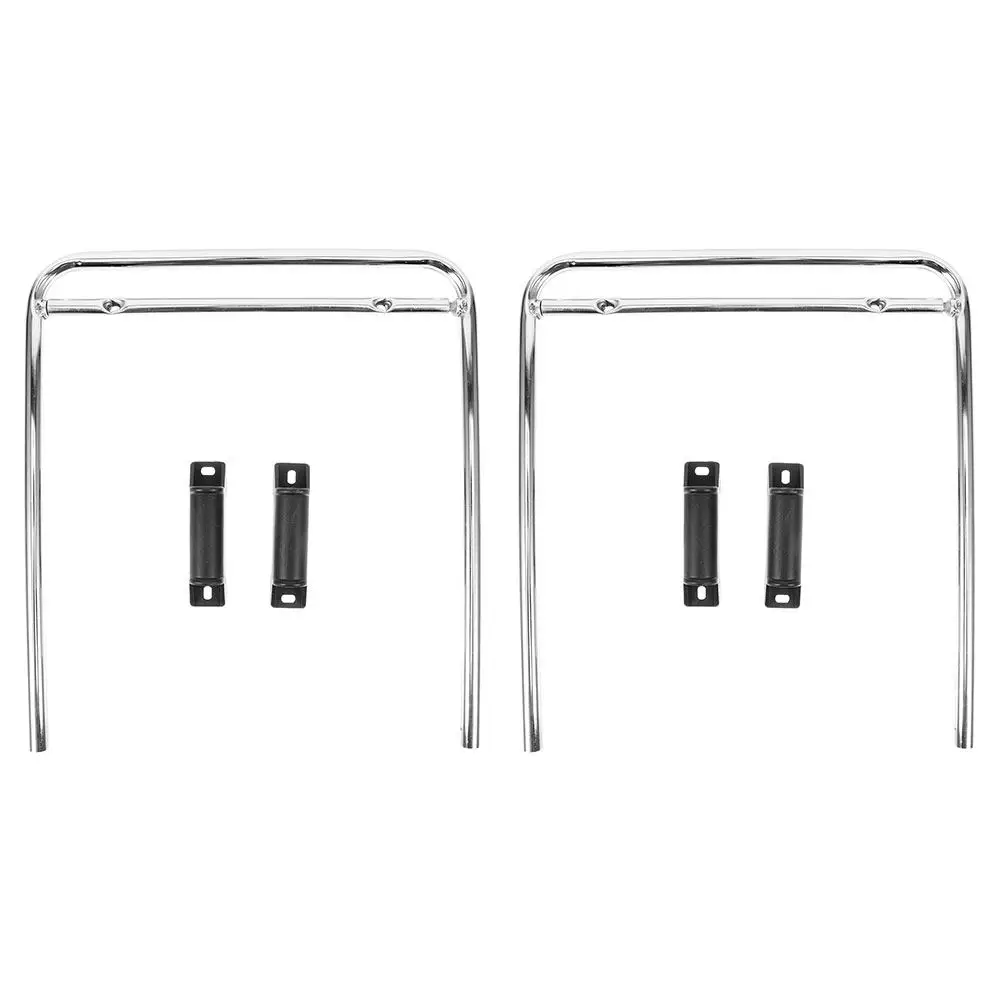 2pcs Retractable Foot Rest Chair Pedal Stainless Steel Office Chair Footrest Easy Assembly Replaceable Base Accessory For Home
