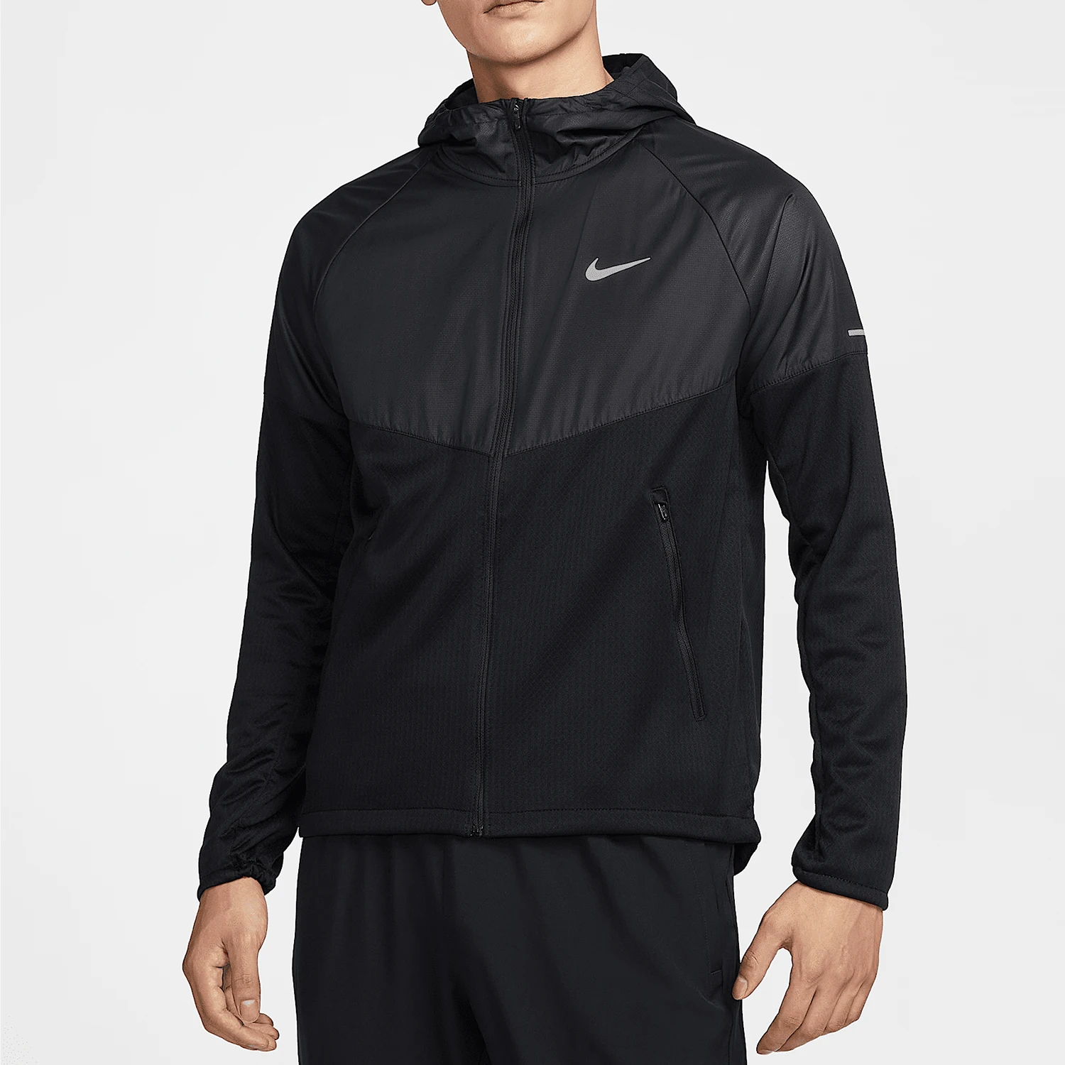 

Nike Official Genuine Therma-FIT Men's Hooded Running Woven Jacket FZ1112-010