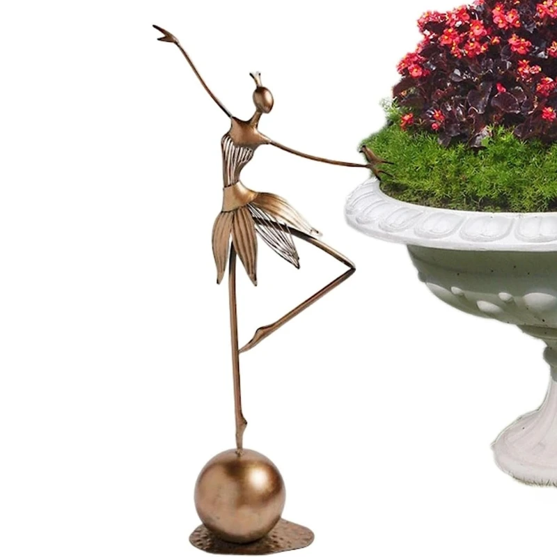 Sculpture en métal décor Figurine Statues décors jardin maison danse Sculpture danse fille fer Figurine Statue livraison