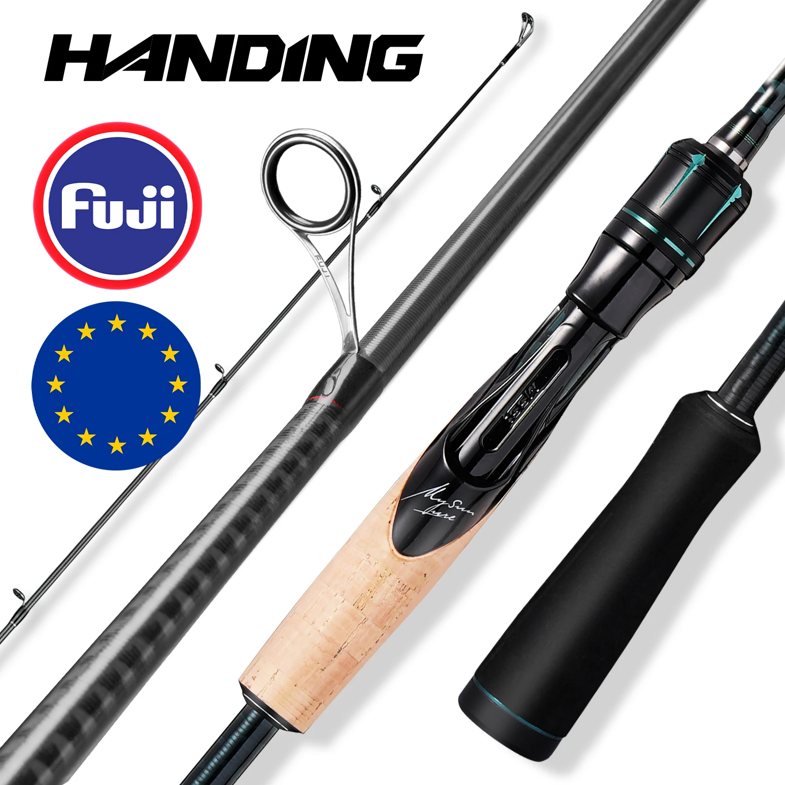 HANDING Magic L Spinning Casting Fishing Rod 1.98-2.44M UL/L/ML/MH/M 2 Section Fishing Pole MF/F Lure Weight 1.5-40G for Bass