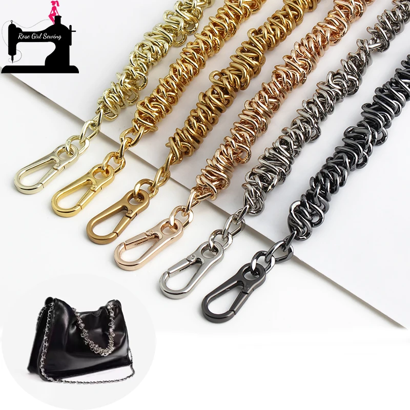 1/3/5PCS 39/75CM Aluminium Metal Bag Chains Purse Handles Strap For DIY Replacement Handbag Shoulder Decor Bag Chain Accessories