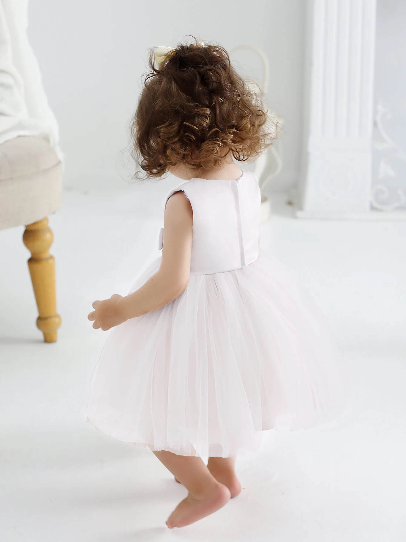 Hot Sale Toddler Girl Clothes Little Baby Pretty Wedding Flower Girl Puffy Tulle Skirt