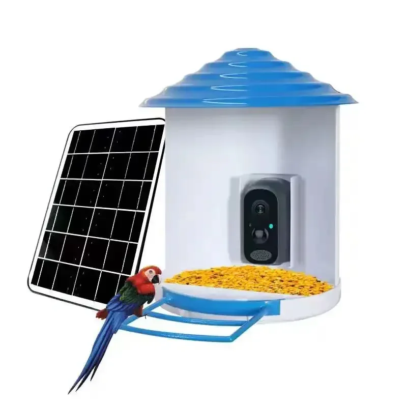 New 1080P Auto Capture Bird Videos AI Smart Bird Feeder Camera AI Identify Bird Species Solar Wireless CCTV Camera