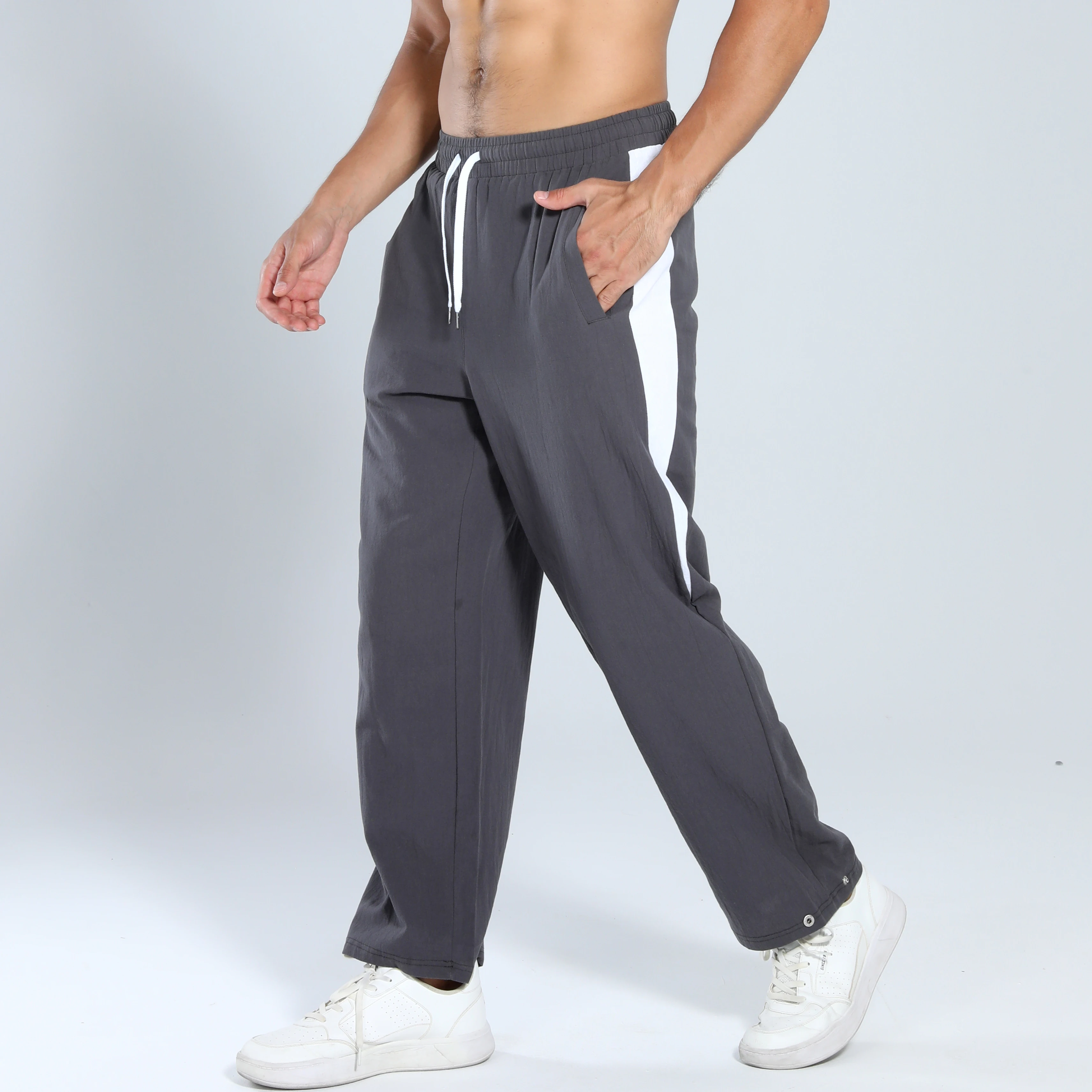 

2023 летние новые мужские модные уличные спортивные брюки в стиле хип-хоп, удобные дышащие свободные повседневные брюки для бега на веревке, фитнеса и бега