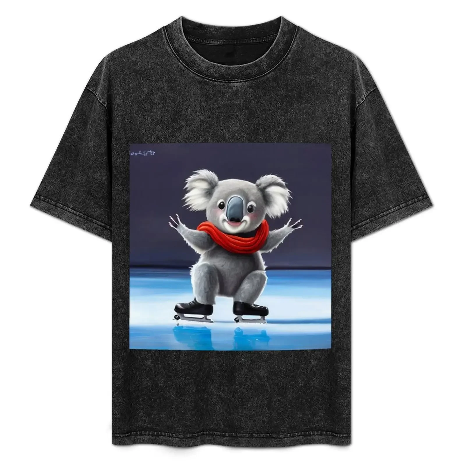 

Ice skating Koala T-Shirt anime tshirt vintage clothes for a boy black t shirts for men