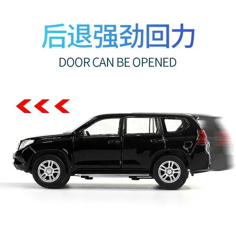 1:36 Toyota Land Cruiser Prado Diecast Metal Vehicles Car Models Coche Scale Simulation Auto Toys for Children B175