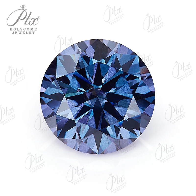 

Hot Sale Sapphire Blue Brilliant Round Cut 5-9mm Loose Moissanite Stones VVS1 Diamond Gemstone GRA Certificate Jewelry Making