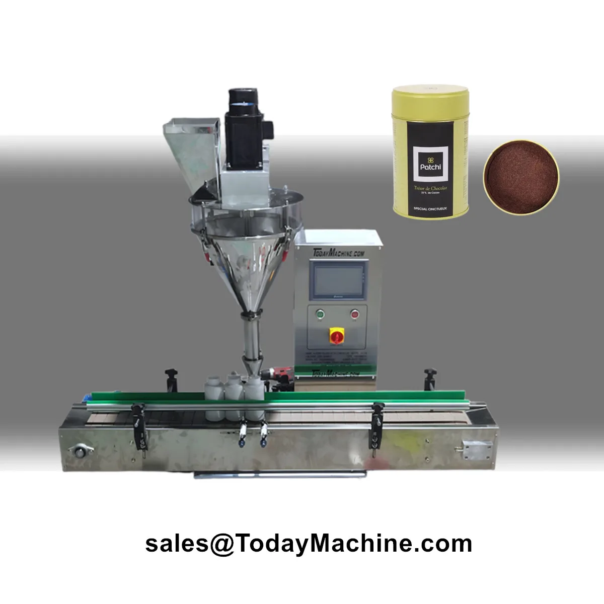 Máquina llenadora semiautomática de barrena para especias, café, harina, leche seca, detergente en polvo