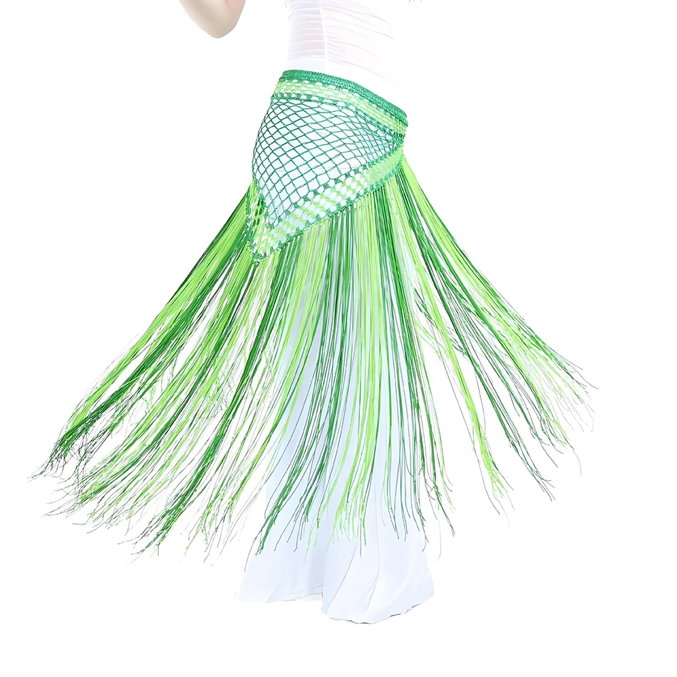 Two-Color Argentine Style Triangle Scarf Shawl Belly Dance Costume Belly Dance Waist Chain Belly Dance Hip Scarf Mermaid