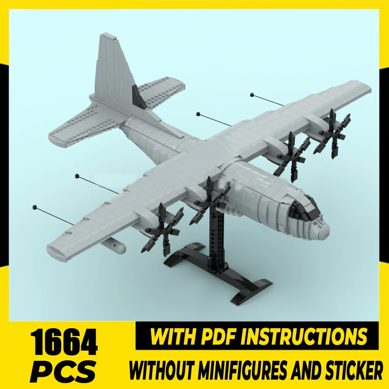 

Военный истребитель Moc, строительные блоки USMC KC-130J Hercules, модель, технология, кирпич, сделай сам, сборка, строительство, праздничный набор, игрушки
