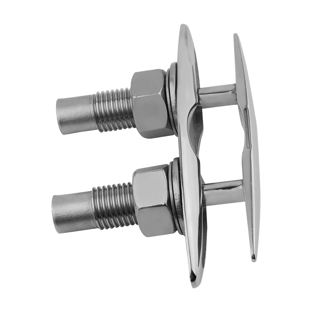 5/6 Inch Heavy Duty 316 Stainless Steel Boat Retractable Pull up Flush Mount Cleat Mooring Dock Neat Cleat Marine Hardware view 3