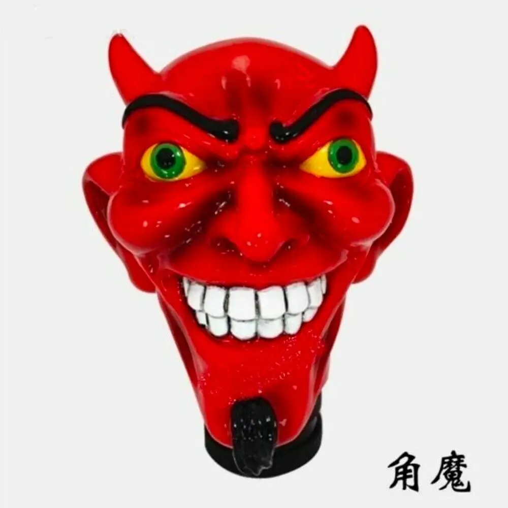 Car Interior Shift Lever Knob Manual Shifter Gear Universal Red Horn Evil Devil HeadIn