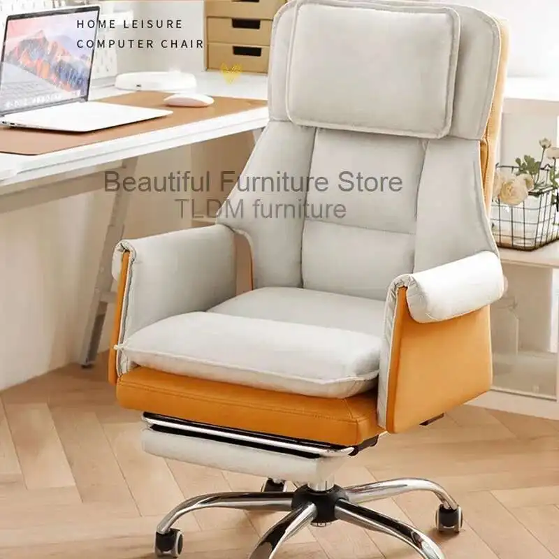 

Recliner Gaming Office Chairs Computer Boss Comfy PU Leather Executive Chair Swivel Lift Silla Escritorio Office Furniture WKOC