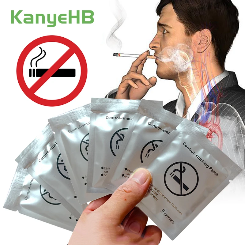 30pcs=6bags Stop Smoking Plaster Natural Herbal Smoking Control Patches Smoking Cessation Medical Suppress Smoking Desire A440