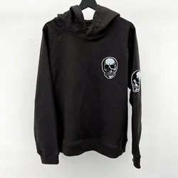 New Luxury 2022 Skull Head Number Nine Face Pullover Hoodies Hoody hooded Sweatshirts velvet Cotton Thick Fleece Asian R078