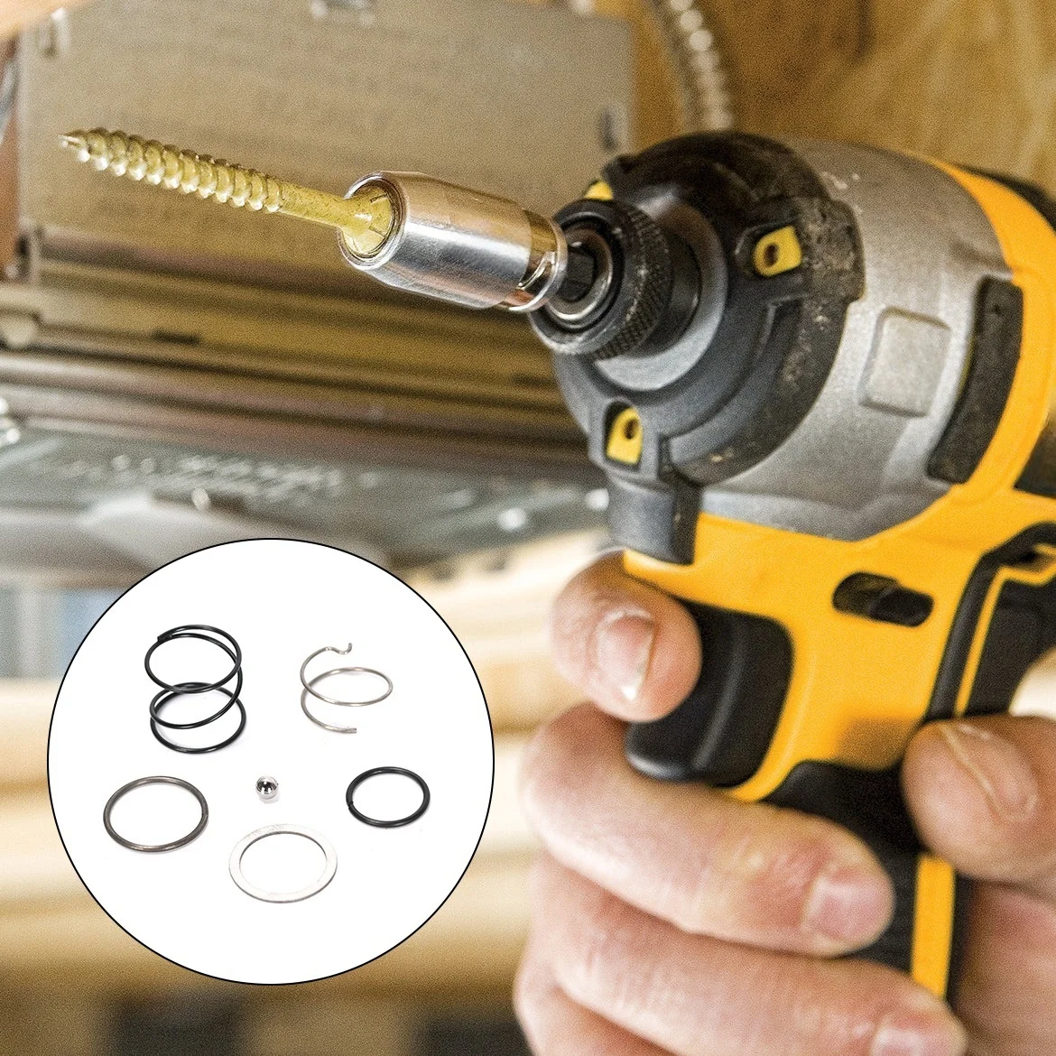 Ruimou 1Set Impact Driver Spring Kit With Steel Ball OE: N016823 N019351 N053863 Compatible With DeWalt 20V DCF885 DCF886 Etc