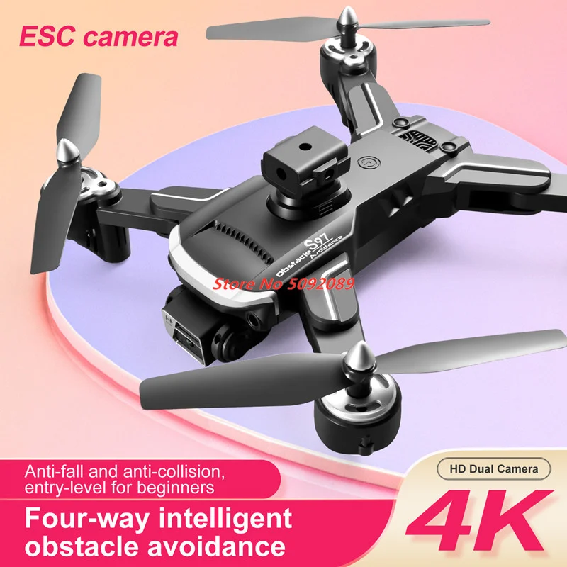 Profesional Four-Way Obstacle Avoidance RC Quadcopter 4K ESC HD Camera Dron Optical Flow Hovering Folding Quadcopter