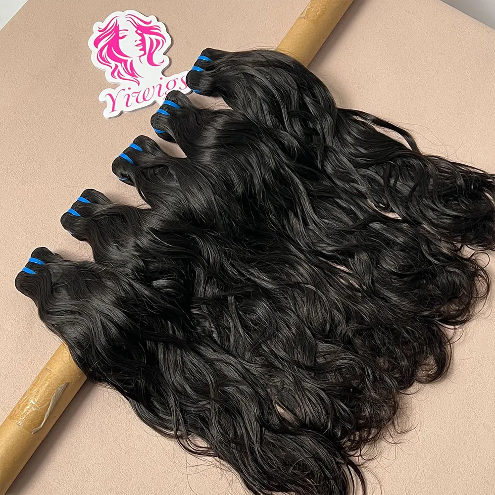 100% شعر الإنسان موجة طبيعية حزم الشعر البشري موجة المياه حزم شعر بشري خام اللون الطبيعي 18A 28 30 بوصة 1/3/4 حزم