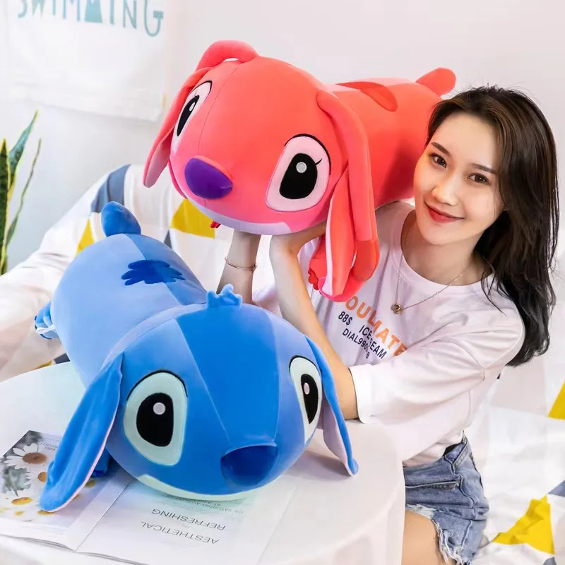 60-120cm Disney Lilo & Stich Puppe Kissen Cartoon Engel niedlichen Plüsch tier Anime ausgestopfte Sammlung Kawaii Kinder Geburtstags geschenk