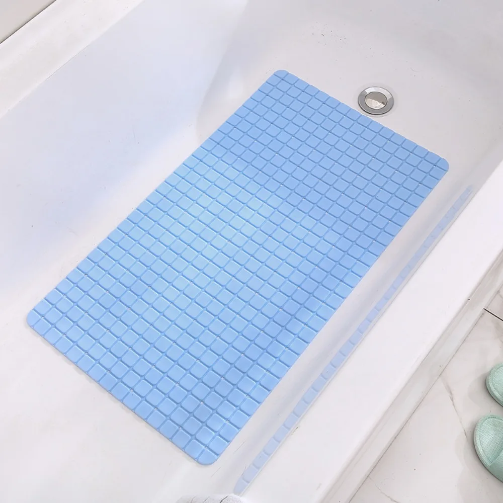

Soft Non-slip Shower Carpet Grid Texture with Suction Pad Bathroom Pad Square Comfortable Floor Mat Toilet