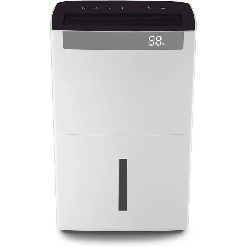 

50-Pint Portable Dehumidifier for Home Moisture Absorber Energy Star Dehumidifier with Auto-Shutoff & Timer in White