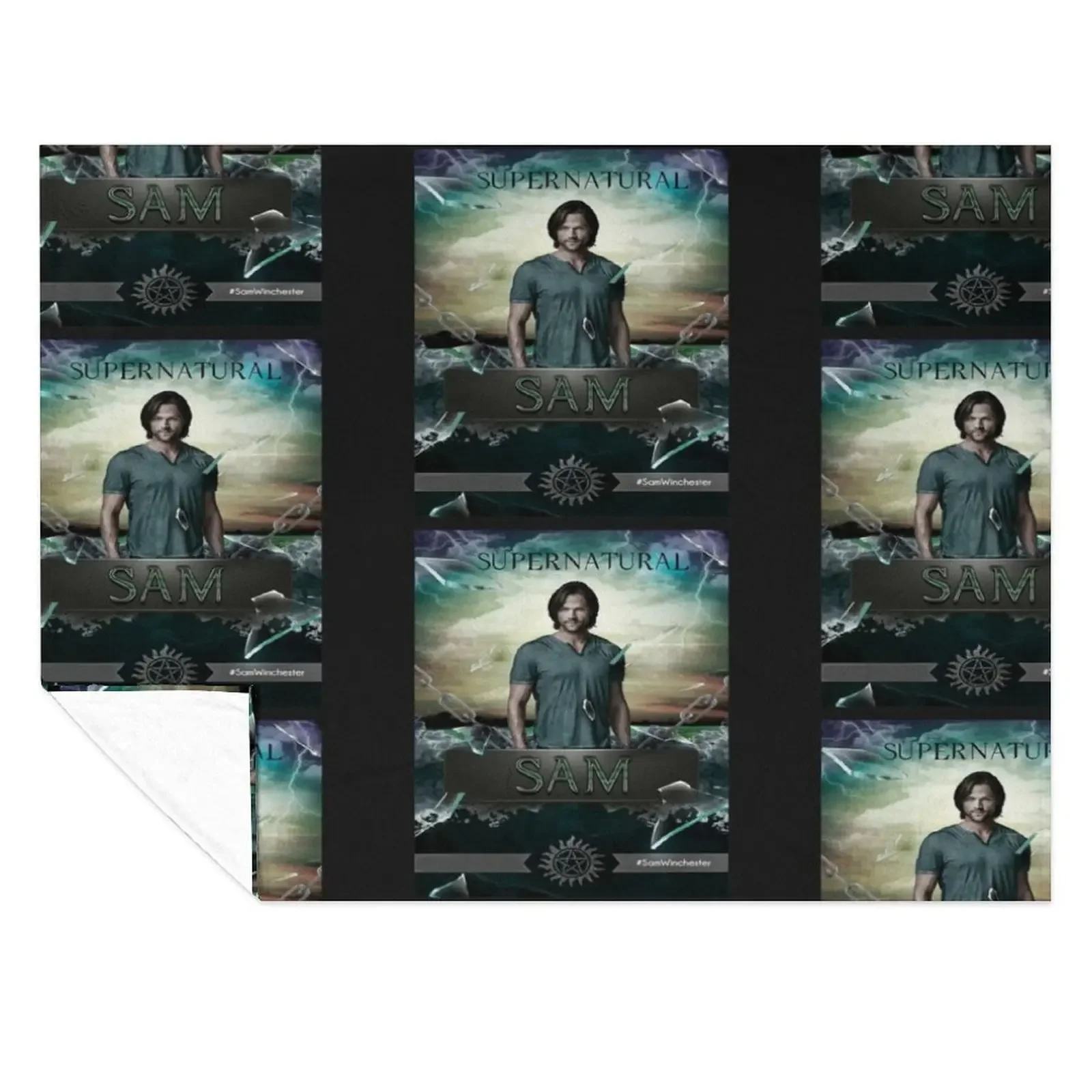 

Sam Winchester Throw Blanket Soft Beds Custom Camping Picnic Blankets